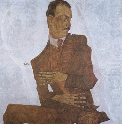 Portrait of Arthur Roessler (mk12, Egon Schiele